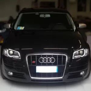 Headlights Set Suitable for Audi A3 8P 03-08 DRL & Led Tube Black H7/H1 Sonar-image-6290075