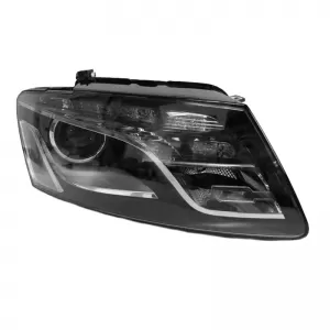 Headlights Set Suitable for Audi Q5 8R 08-12 TRU DRL Black H7 With Motor Depo-image-6290080