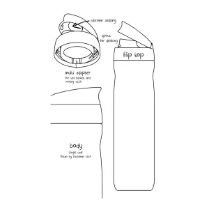 Timolino Omni Tritan Insulated Bottle Tall 600ml Red
