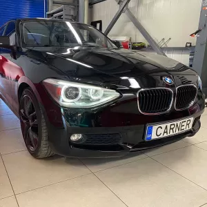 Headlights Set Suitable for BMW 1 F20 / F21 11-14 LED Angel Eyes Black H7 With Motor Depo-image-6290284