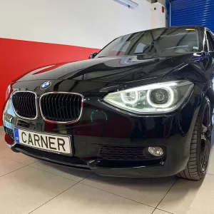 Headlights Set Suitable for BMW 1 F20 / F21 11-14 LED Angel Eyes Black H7 With Motor Depo-image-6290288