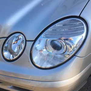 Headlights Set Suitable for Mercedes-Benz E-Class W211 02-06 Chrome Facelift Look H7/H7 (Halogen) With Motor Depo-image-6290330
