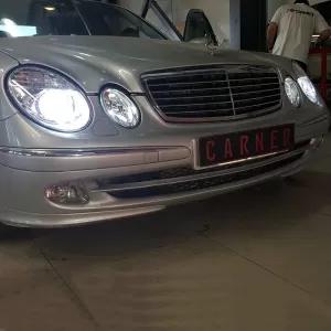 Headlights Set Suitable for Mercedes-Benz E-Class W211 02-06 Chrome Facelift Look H7/H7 (Halogen) With Motor Depo-image-6290331
