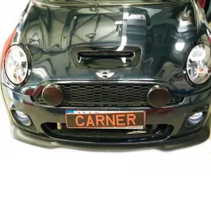 Headlights Set Suitable for Mini Cooper (R55/56/57/58/59) 06-13 Angel Eyes Black H9 With Motor JunYan-image-6290527