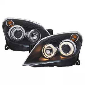 Headlights Set Suitable for Opel Astra H 04-09 Angel Eyes Black H7/H7 With Motor Depo-image-6290531
