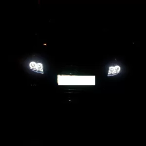 Headlights Set Suitable for Suzuki Swift 05-10 CCFL Angel Eyes Black H1/H1 Sonar-image-6290621
