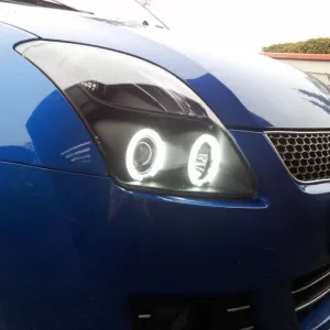 Headlights Set Suitable for Suzuki Swift 05-10 CCFL Angel Eyes Black H1/H1 Sonar-image-6290622