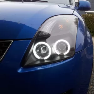 Headlights Set Suitable for Suzuki Swift 05-10 CCFL Angel Eyes Black H1/H1 Sonar-image-6290625