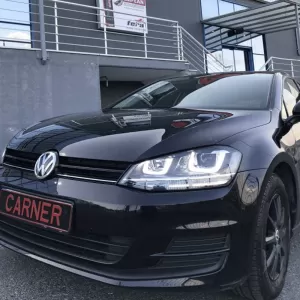 Headlights Set suitable for VW Golf VII (7) 12-17 U-Type DRL & Led Signal Dynamic GTI R-Line Look Black H7/H7 With Motor Carner-image-6290710