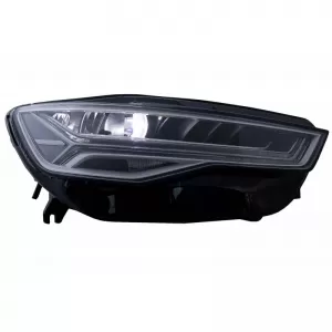 Headlights Set Suitable for Audi A6 4G C7 11-18 DRL Full Led Matrix Design & Dynamic Signal Black With Motor Carrier-image-6290717