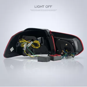 Tailights Set suitable for VW Golf VI (6) 08-12 Full Led GTI R20 Look Red/Smoke VLand-image-6291003