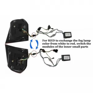Tailights Set suitable for VW Golf VI (6) 08-12 Full Led GTI R20 Look Red/Smoke VLand-image-6291004