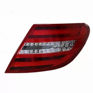 Tailights Set Suitable for Mercedes-Benz C-Class W204 07-12 Led Bar Facelift Look Red/Crystal Carner-image-6291015