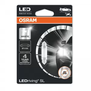 Led Bulb Festoon 41mm C5W SV8.5-8 12volt 0.6 watt 6000k Osram 6413DWP-01B 1pc-image-6291122
