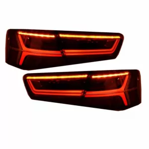 Tailights Set suitable for Audi A6 C7 11-15 Led Bar Dynamic Red/Crystal Eagle Eyes-image-6291176