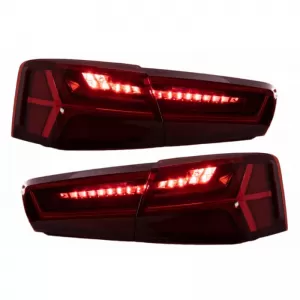 Tailights Set suitable for Audi A6 C7 11-15 Led Bar Dynamic Red/Crystal Eagle Eyes-image-6291178