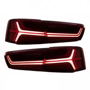 Tailights Set suitable for Audi A6 C7 11-15 Led Bar Dynamic Red/Crystal Eagle Eyes-image-6291181