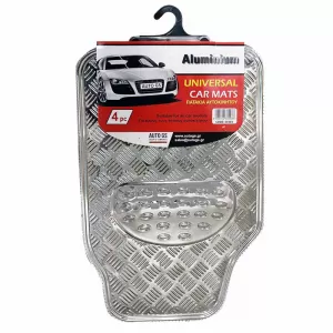 Universelle Autoteppiche Aluminium Silber 4 Stk.-image-6291254