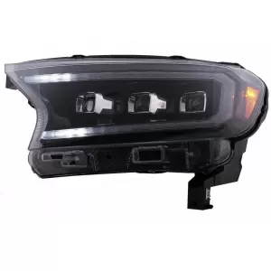 Headlights Set Suitable for Ford Ranger 15-20 DRL Dynamic Start Up Black Full Led With Motor VLand-image-6291639