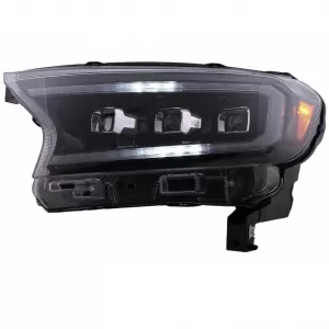 Headlights Set Suitable for Ford Ranger 15-20 DRL Dynamic Start Up Black Full Led With Motor VLand-image-6291640