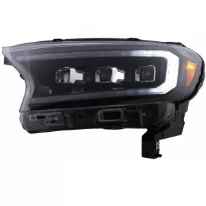 Headlights Set Suitable for Ford Ranger 15-20 DRL Dynamic Start Up Black Full Led With Motor VLand-image-6291641