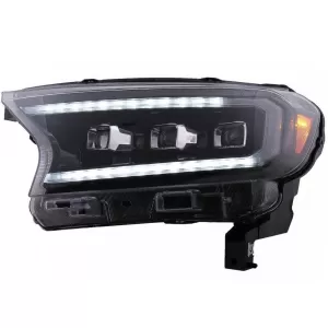 Headlights Set Suitable for Ford Ranger 15-20 DRL Dynamic Start Up Black Full Led With Motor VLand-image-6291642