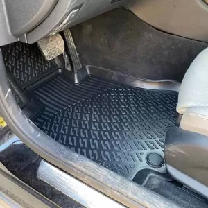 Car Mats 3D From Rubber TPE Suitable for Mercedes C-Class W205 2014-2020 Rizline 4 Pcs Black-image-6291768