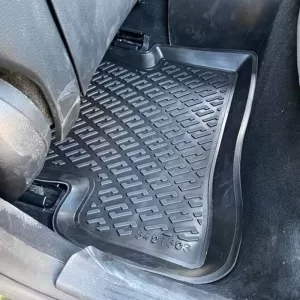 Car Mats 3D From Rubber TPE Suitable for Mercedes C-Class W205 2014-2020 Rizline 4 Pcs Black-image-6291770