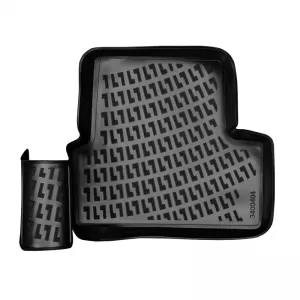 Car Mats 3D From Rubber TPE Suitable for Opel Astra J 2009-2015 / Chevrolet Cruze 2008-2016 Rizline 4 Pcs Black-image-6291803