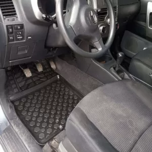 Car Mats 3D from Rubber TPE Universal Black Rizline 4 Pcs-image-6291869