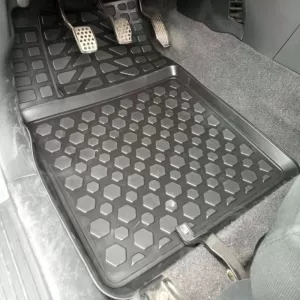Car Mats 3D from Rubber TPE Universal Black Rizline 4 Pcs-image-6291870