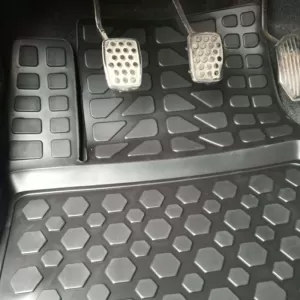 Car Mats 3D from Rubber TPE Universal Black Rizline 4 Pcs-image-6291871