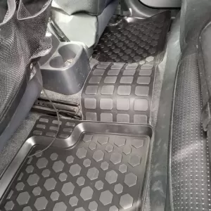 Car Mats 3D from Rubber TPE Universal Black Rizline 4 Pcs-image-6291873