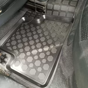 Car Mats 3D from Rubber TPE Universal Black Rizline 4 Pcs-image-6291874