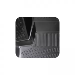 Car Mats 3D From Rubber TPE Suitable for Fiat 500Χ / Jeep Renegade 2014 - Rizline 4 Pcs Black-image-6291905