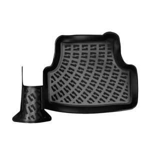 Car Mats 3D From Rubber TPE Suitable for VW Polo ΑW 17+ / Audi A1 18+ / Seat Ibiza KJ 17+ / Arona KJ7 17+ / Skoda Fabia 21+ Rizline 4 Pcs Black-image-6292117