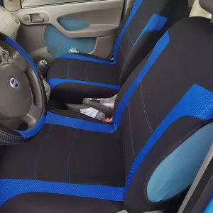 Seat Covers Super Sport All In One Black-Blue Set Front-Rear 11 Pieces-image-6292430