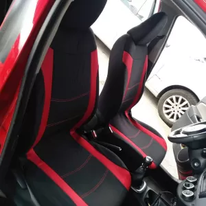 Seat Covers Super Sport All In One Black-Red Set Front-Rear 11 Pieces-image-6292442