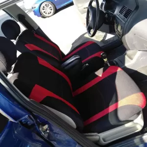 Seat Covers Super Sport All In One Black-Red Set Front-Rear 11 Pieces-image-6292443