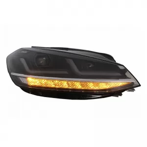 Headlights Set Suitable for VW Golf VII (7.5) 17-19 DRL Full LED Halogen Version Black LEDHL109-BK OsramLedriving-image-6292517