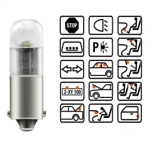 Led Bulbs BA9S T4W 12volt 0.8watt 6000k Osram 3893DWP-02B 2pcs
