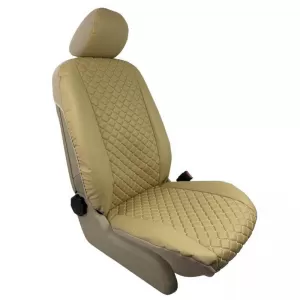 Semi Front Seat Covers PU Royal Beige 4 Pieces-image-6292547