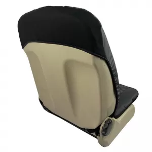 Semi Front Seat Covers PU Royal Black With Gray Seams 4 Pieces-image-6292558