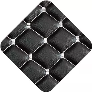 Semi Front Seat Covers PU Royal Black With Gray Seams 4 Pieces-image-6292559