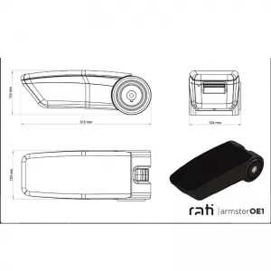 Armrest Armster OE1 with USB suitable for Dacia Duster 2018-2019 with original elbow rest black color-image-6292919