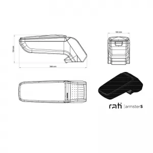 Armrest Armster S suitable for Renault Zoe 2020+ Black Color-image-6292986