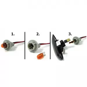 Side Fender Indicators suitable for Mini Cooper F56 13+ Union Jack Flag Blue Led White 2 pcs-image-6293256