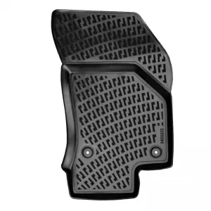 Car Mats 3D From Rubber TPE Suitable for VW Golf 7 VII/T-Roc/Leon 5F/Audi A3 8V/Audi Q2/Skoda Karoq Rizline 4 Pcs Black-image-6293403