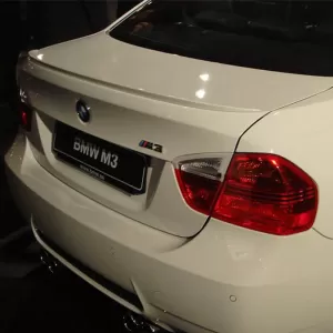 Trunk Spoiler suitable for BMW 3 E90 05-11 M3 Look Lipspoiler made from Polyurethane-image-6293472