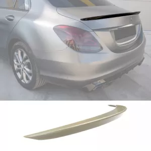 Trunk Spoiler suitable for Mercedes-Benz C-Class W205 Sedan 13-20 A Design look Lipspoiler made from ABS Plastic-image-6293499